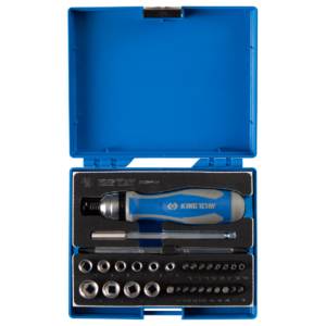 Набор вставок (бит) 1/4″, PH, PZ, Hex, Torx, Slotted, 39 предметов KING TONY 2539MRV04