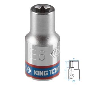 Головка торцевая TORX Е-стандарт 1/4″, E6, L = 24 мм KING TONY 237506M