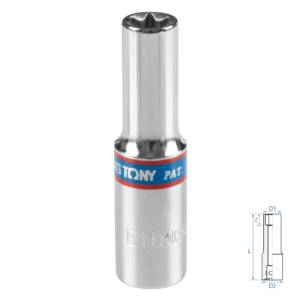 Головка торцевая TORX Е-стандарт 3/8″, E11, L = 63 мм KING TONY 327511M