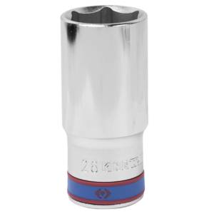Головка торцевая глубокая шестигранная 1/2″, 26 мм KING TONY 423526M