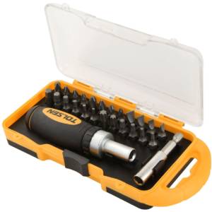 Набор вставок (бит) 1/4″, PH, PZ, Hex, Torx, Slotted, 26 предметов TOLSEN TT20034