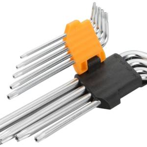 Набор Г-образных Torx, T10H-T50H, удлиненные, с отверстием, 9 предметов TOLSEN TT20056