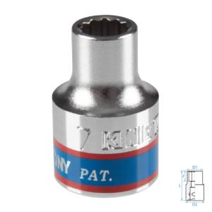 Головка торцевая стандартная двенадцатигранная 3/8″, 7 мм KING TONY 333007M