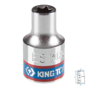 Головка торцевая TORX Е-стандарт 3/8″, E8, L = 28 мм KING TONY 337508M
