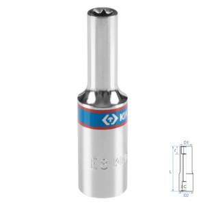 Головка торцевая TORX Е-стандарт 3/8″, E8, L = 63 мм KING TONY 327508M