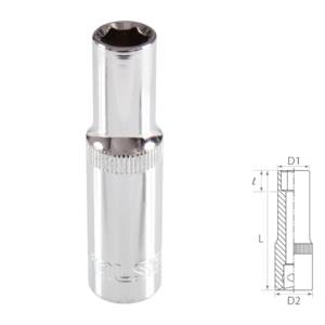 Головка торцевая глубокая шестигранная 3/8″, 8 мм TOLSEN TT16358