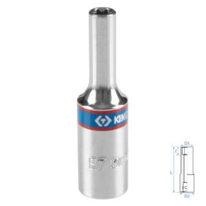 Головка торцевая TORX Е-стандарт 3/8″, E7, L = 63 мм KING TONY 327507M