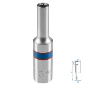 Головка торцевая TORX Е-стандарт 1/4″, E5, L = 50 мм KING TONY 227505M