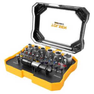 Набор вставок (бит) 1/4″, PH, PZ, Hex, Torx, Slotted, TorxTR, 28 предметов TOLSEN TT20376