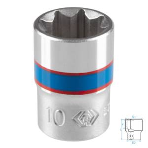 Головка торцевая восьмигранная 1/4″, 10 мм KING TONY 231010M