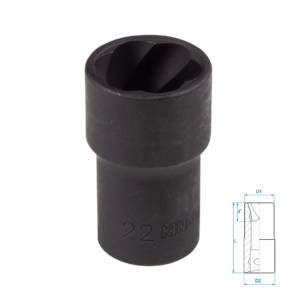 Головка для поврежденного крепежа 1/2″, 22 мм KING TONY 9TD403-22M