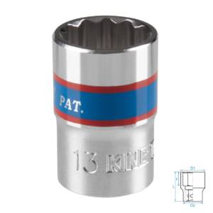 Головка торцевая стандартная двенадцатигранная 3/8″, 13 мм KING TONY 333013M