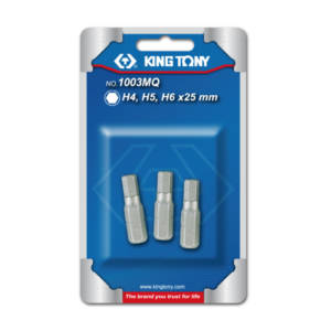 Набор вставок (бит) 1/4″, Hex, 4, 5, 6 мм, 3 предмета KING TONY 1003MQ