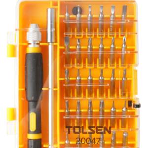 Набор вставок (бит) 4 мм, PH, PZ, Hex, Torx, Slotted, прецизионных, 32 предмета TOLSEN TT20047s