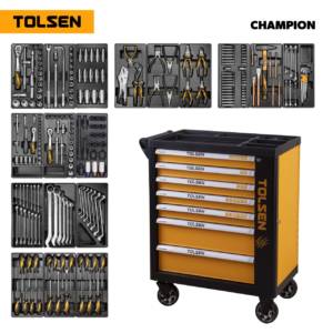 Набор инструментов 239 предметов, «CHAMPION», в черной тележке TOLSEN TT85416