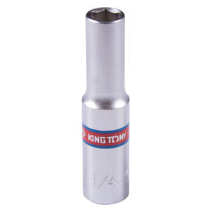 Головка торцевая глубокая шестигранная 1/4″, 1/4″, дюймовая KING TONY 223508S